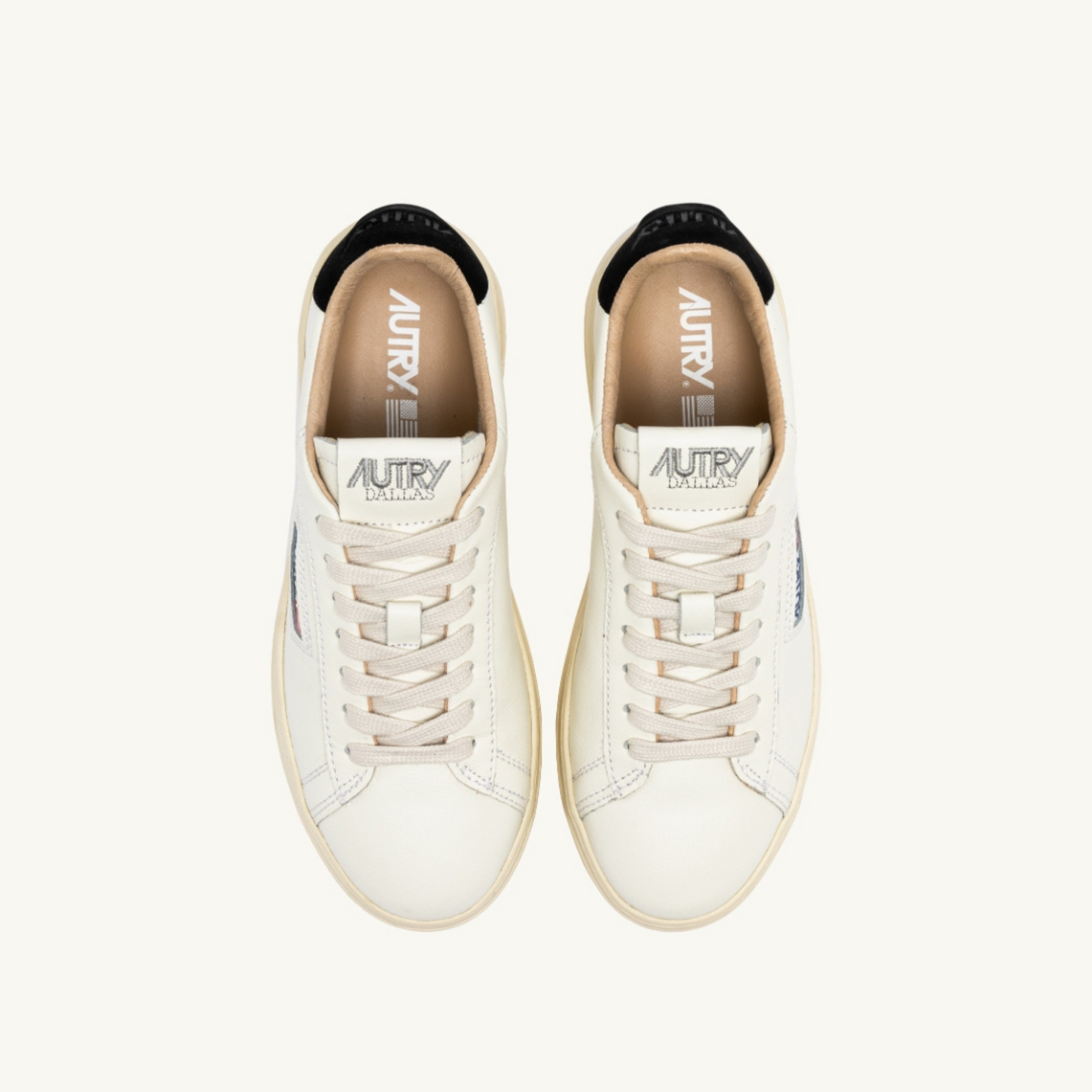 DALLAS LOW SNEAKERS IN WHITE AND BLACK LEATHER