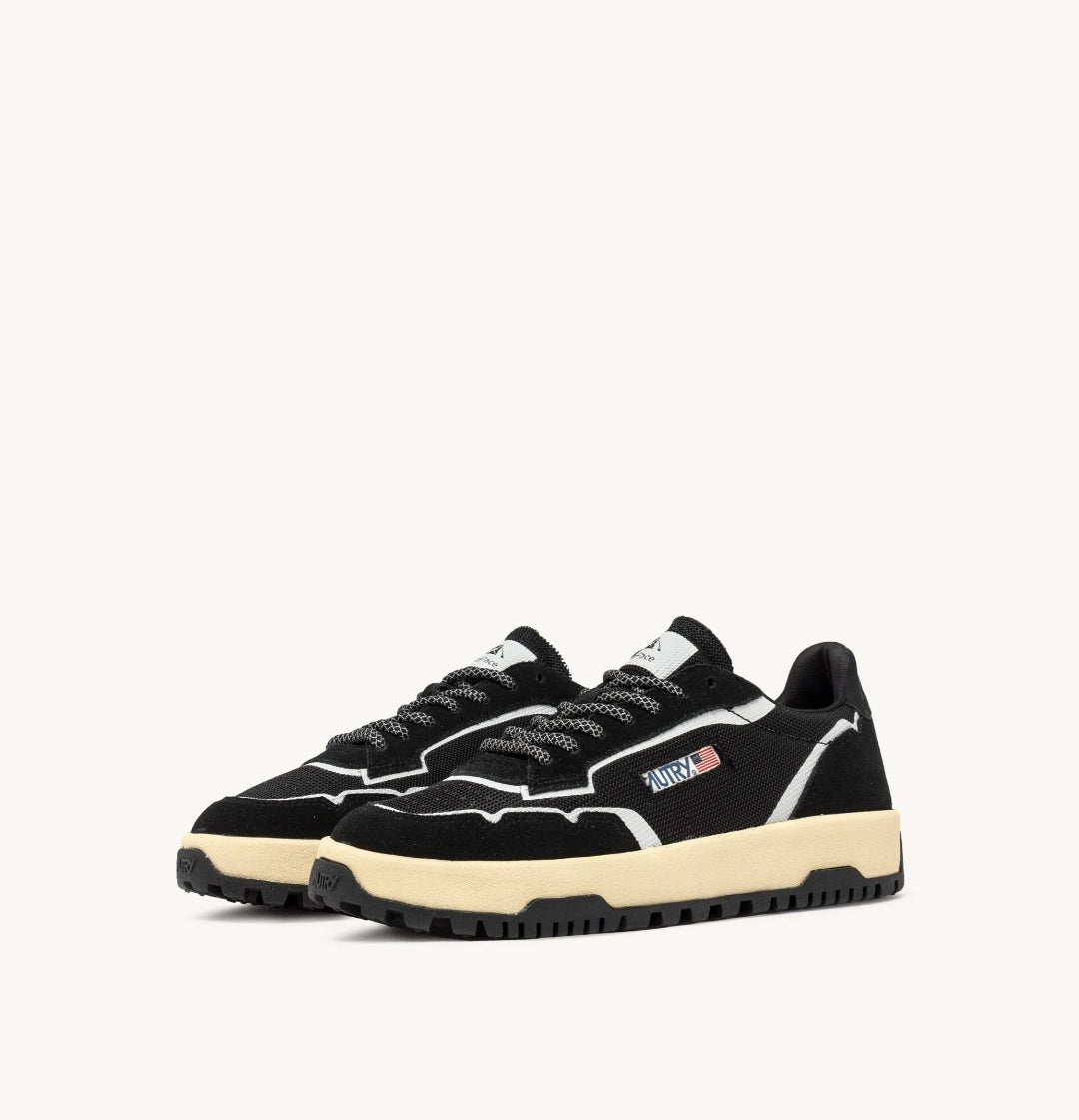 WILDPACE LOW SNEAKERS IN BLACK MESH AND SUEDE