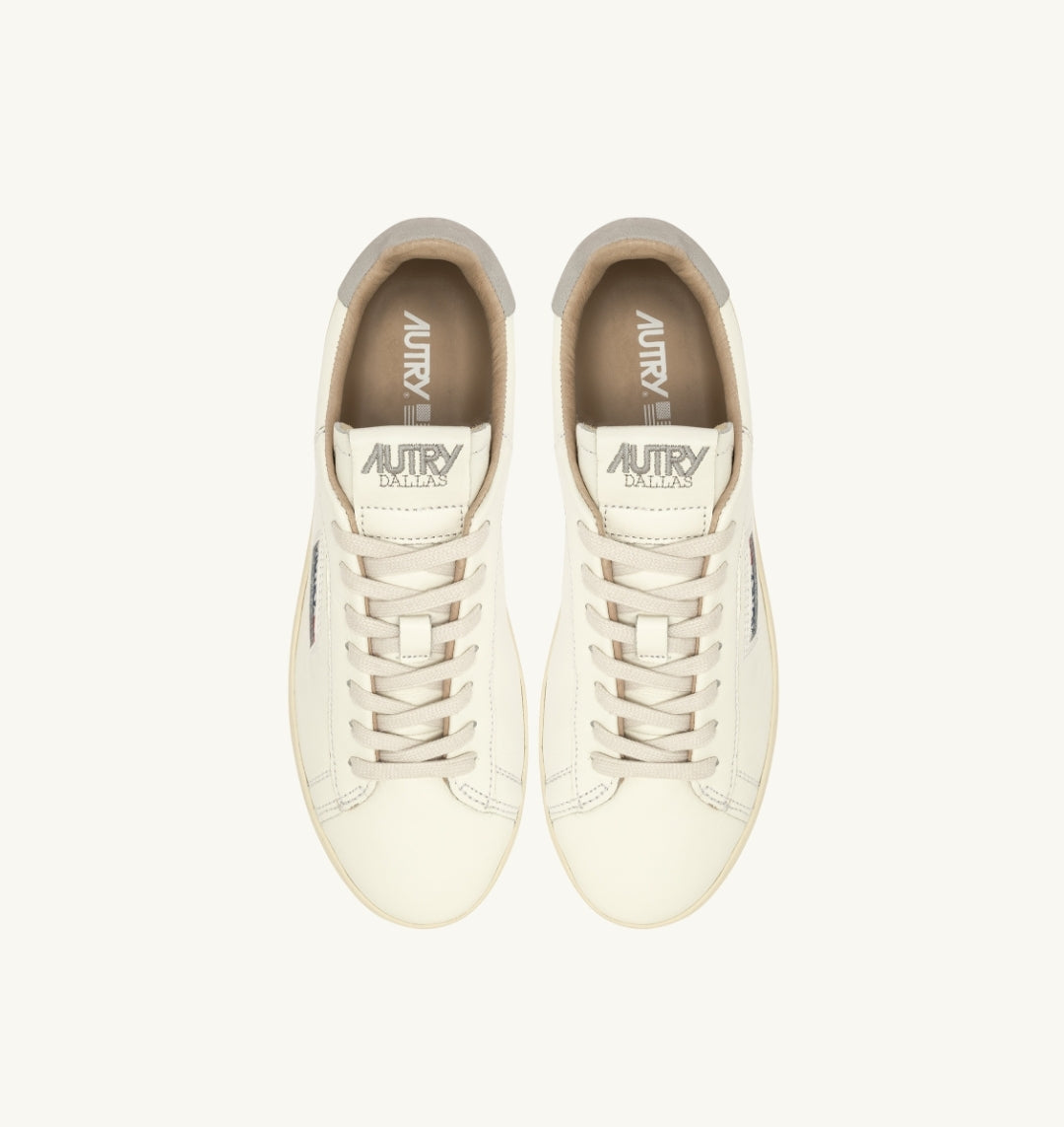 DALLAS LOW SNEAKERS IN WHITE AND VAPOR LEATHER