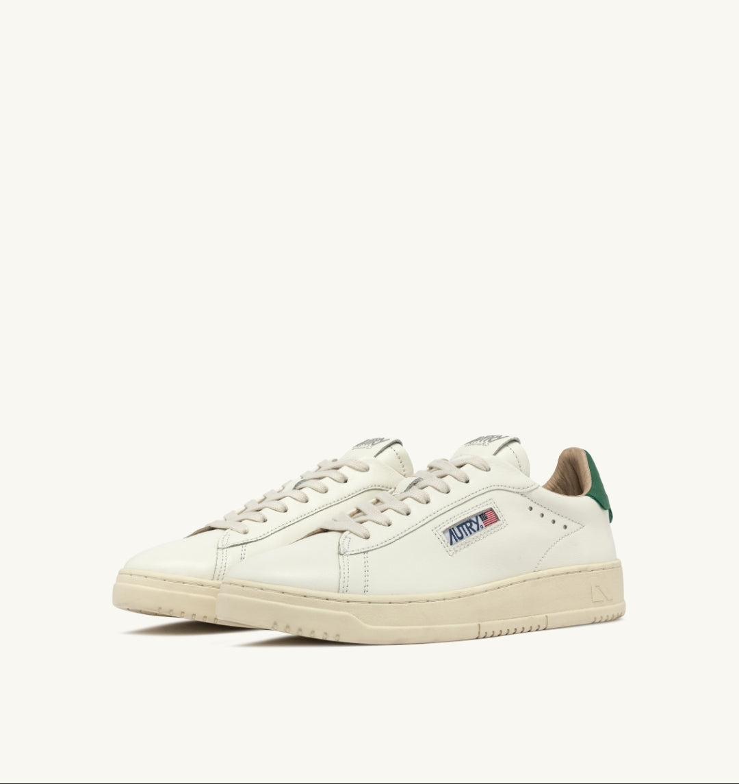 DALLAS LOW SNEAKERS IN WHITE AND AMAZON LEATHER