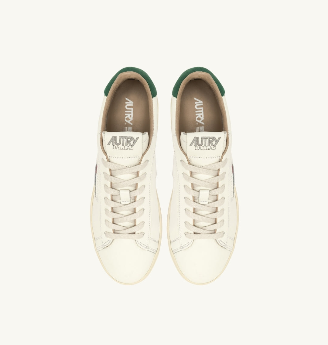 DALLAS LOW SNEAKERS IN WHITE AND AMAZON LEATHER